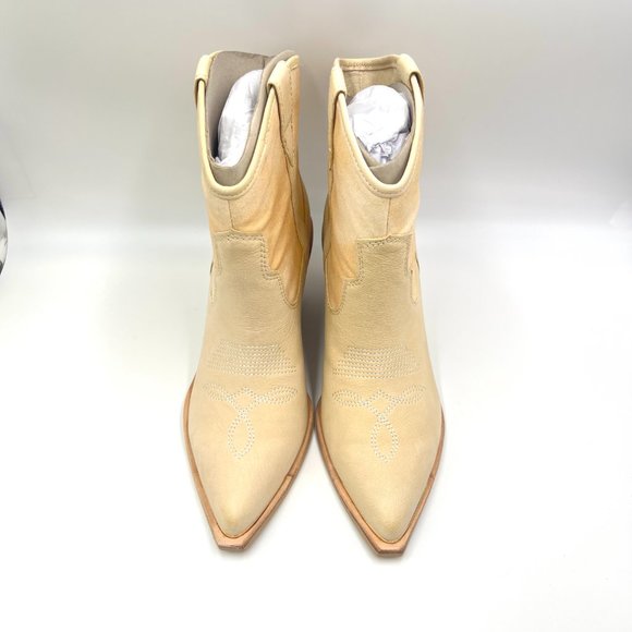 Dolce Vita Size 9 Nashe Cream Beige Western Style Cowgirl Boots Booties Shoes - Picture 3 of 15